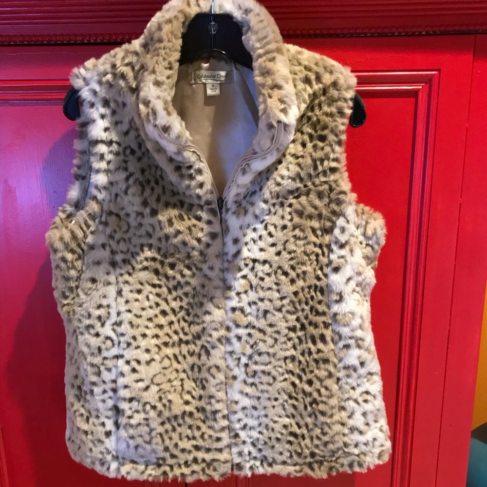 Cold Water Creek faux fur vest.